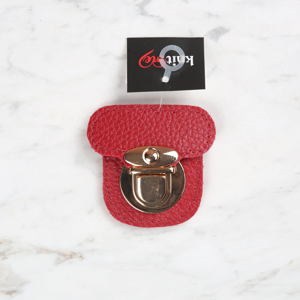 Knitme Dikişli Kilit 6x6 cm Kırmızı BA-0067